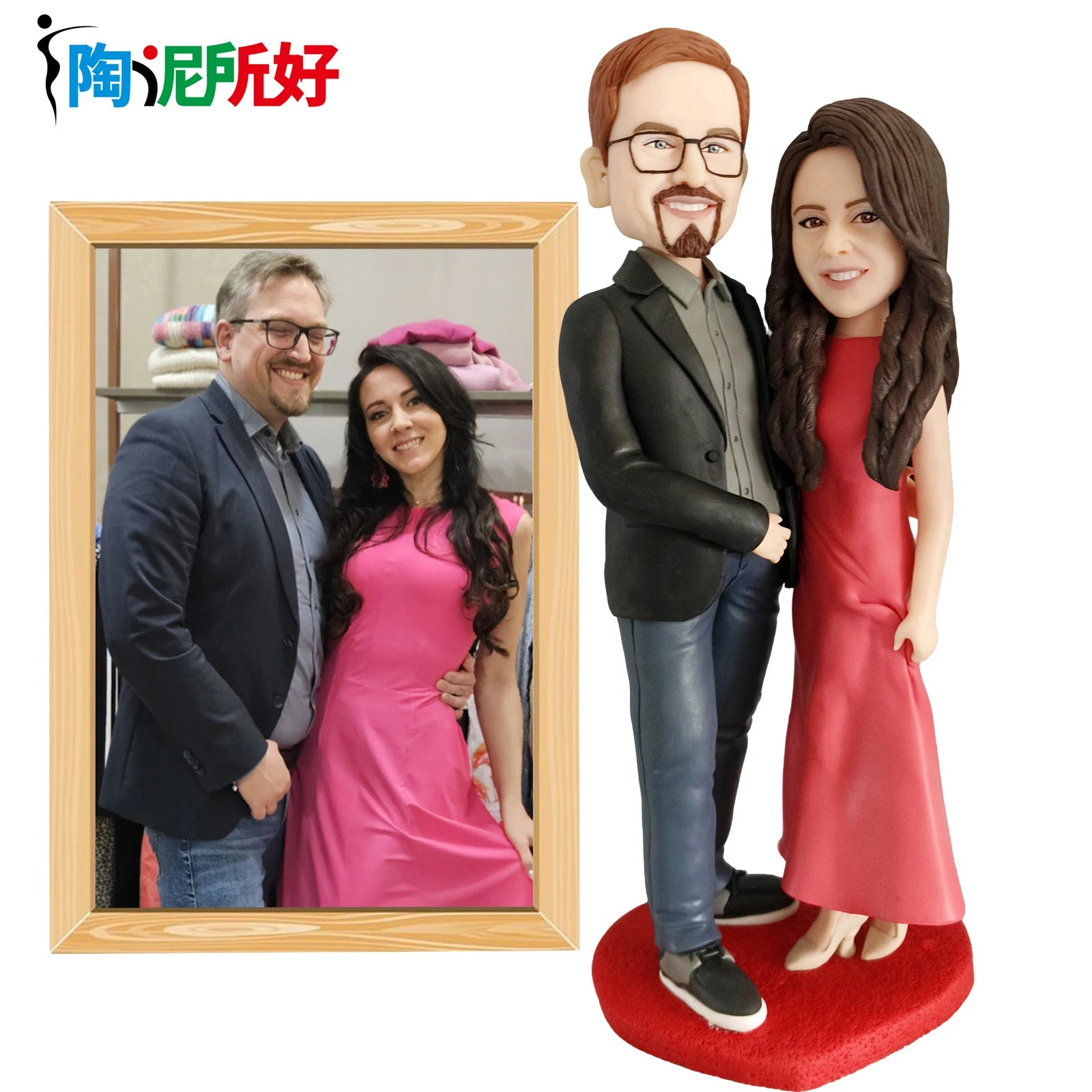 Custom Handmade Bobblehead Figurines, Personalized Clay Dolls figuras Statue Sculpture from photo,Valentine's Day gift for Man - ThinkNzau