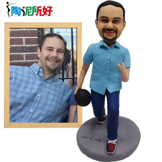 Custom Handmade Bobblehead Figurines, Personalized Clay Dolls figuras Statue Sculpture from photo,Valentine's Day gift for Man - ThinkNzau