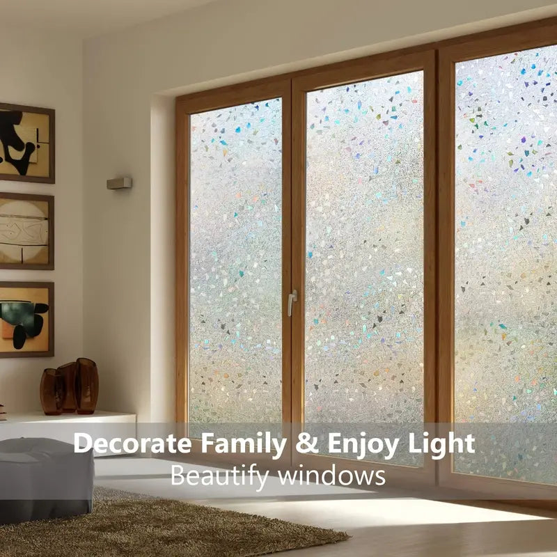 Rainbow Decorative Window Film - 5 Styles with Scraper