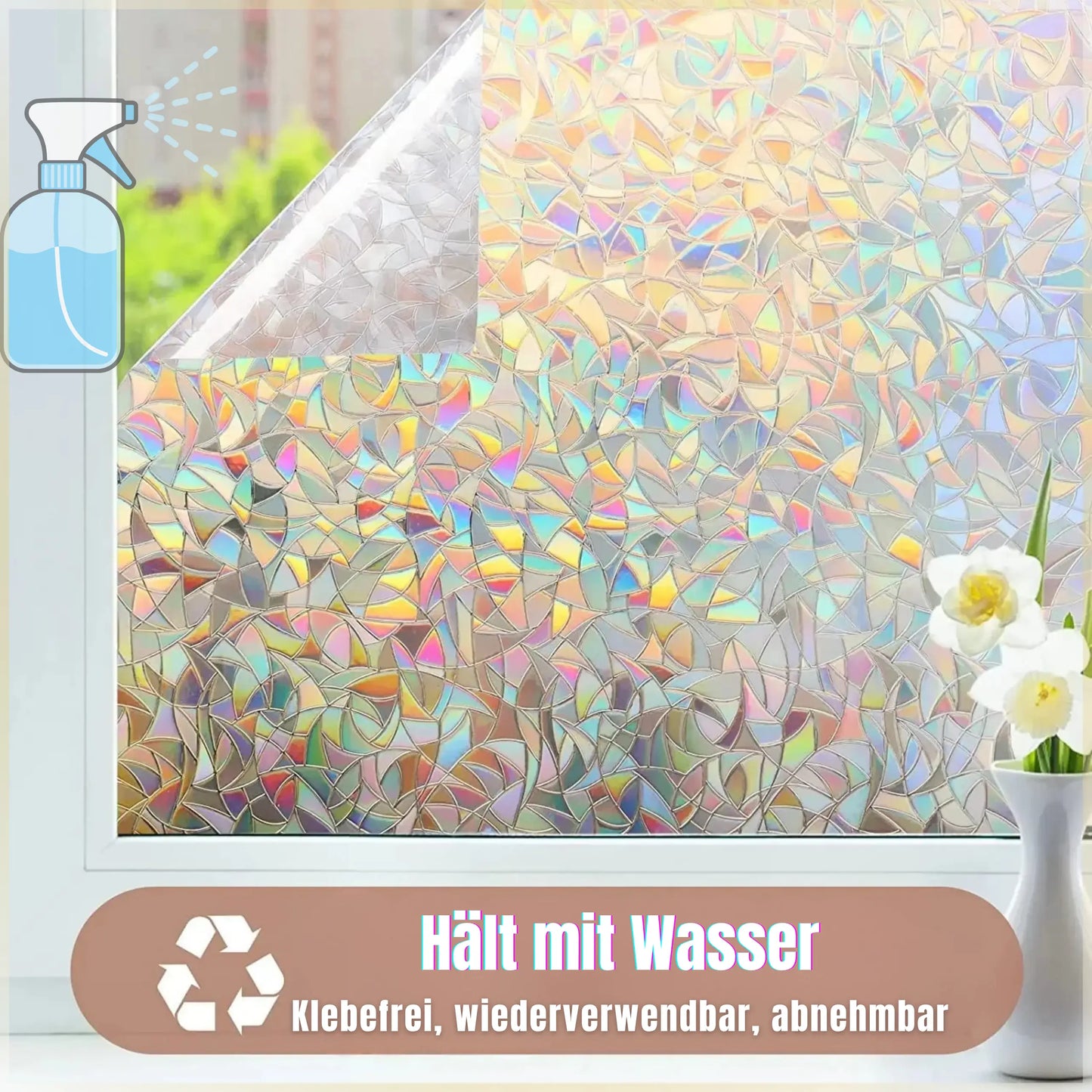 LumoFilm™ 3D-Regenbogen 🌈  Fenster-Sichtschutzfolie